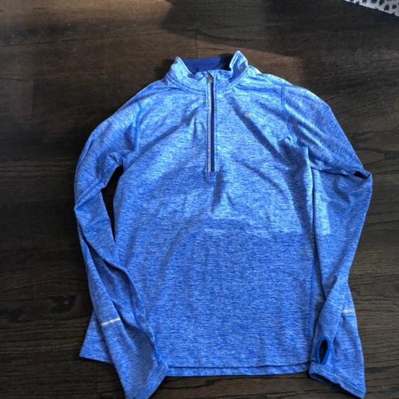 Nike Tops - Nike Dri Fit Small Zip Collar Blue GUC